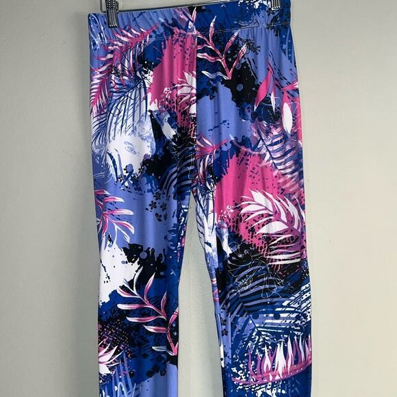 Love vibrant tropical print leggings size Large - Picture 3 of 6